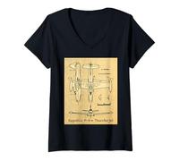 Women's Republic F-84 Thunderjet Vintage Faded Diagrams V-Neck T-Shirt