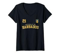Womens REPUBLIC OF BARBADOS Barbadian Pride Jersey for women & men V-Neck T-Shirt