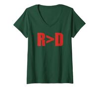 Women's Republican Greater Than Democrat R>D Fun Republican V-Neck T-Shirt