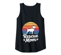 Womens Rescue Mom Retro - Vintage Rescue Mom for Dog Owners Tank Top