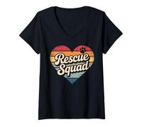 Womens Rescue Squad Animal Adoption V-Neck T-Shirt