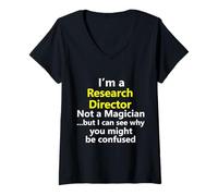 Womens Research Director Psychology Clinical Behavioral Job Career V-Neck T-Shirt