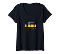 Women's Resident I Really Love Alabama Southern State V-Neck T-Shirt