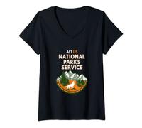 Womens Resist - Alt US National Parks Service V-Neck T-Shirt