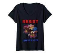 Womens Resist Like It's 1776 V-Neck T-Shirt