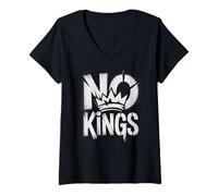 Womens Resist NO Kings Support Empower Justice Campaign Sarcasm V-Neck T-Shirt