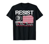 Womens Resist Protest We The People 8647 86 47 Flag Protest T-Shirt