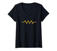Womens Resistor Symbol Resist Funny Electrical Engineering V-Neck T-Shirt