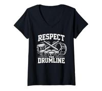 Women's Respect The Drumline Marching Band Percussion V-Neck T-Shirt