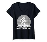 Womens Respect The Locals America's National Parks V-Neck T-Shirt