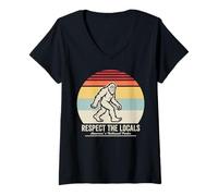 Womens Respect The Locals America's National Parks V-Neck T-Shirt
