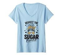 Women's Respect The Sugar Momma V-Neck T-Shirt