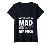 Womens Resting Bitch Face - I'm Not Mad This Is Just My Face V-Neck T-Shirt
