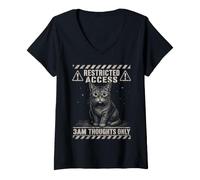Women's Restricted Access 3am Thoughts Only Insomniac Funny Gifts V-Neck T-Shirt
