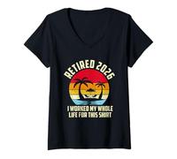 Womens Retired 2026 i worked my whole life for this Shirt Vintage V-Neck T-Shirt
