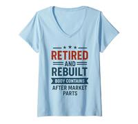 Womens Retired and Rebuilt Body Contains Aftermarket Parts V-Neck T-Shirt
