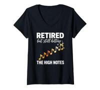 Women's Retired But Still Hitting The High Notes Choir Singer V-Neck T-Shirt