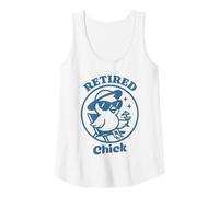 Womens Retired Chick Funny Retirement Beach Tank Top