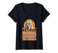 Womens Retired. I was Tired Yesterday, I'm Tired Today and I'm... V-Neck T-Shirt