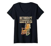Women's Retired Physical Therapist Full Range of Motion V-Neck T-Shirt