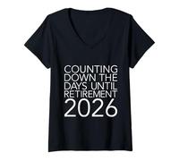 Women's Retiree 2026 Counting Down The Days Until Retirement V-Neck T-Shirt