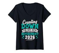 Womens Retiree Counting Down The Days Until Retirement 2026 V-Neck T-Shirt