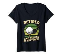 Womens Retirement Plan: Golf Course Funny Humor for Retired Golfers V-Neck T-Shirt