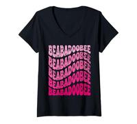 Womens Retro Beabadoobee First Name Personalized Beabadoobee V-Neck T-Shirt