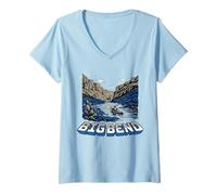 Women's Retro Big Bend National Park Vintage Style Texas Kayak V-Neck T-Shirt