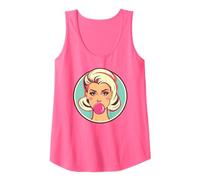 Womens Retro Bubblegum Babe Blonde Pin-Up Style Pop Art Design Tank Top