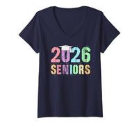 Womens Retro Class of 2026 Seniors We Run School Final Level Almost V-Neck T-Shirt