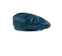 Women's Retro Classic Beret Hats Vintage Leather Beret Fairycore French Beret Preppy Aesthetic Artist Beret Caps, Green, One Size