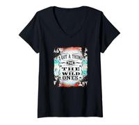 Womens Retro Cowgirl I Got A Thing for The Wild Ones V-Neck T-Shirt