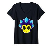 Womens Retro Evil Lyn Sorceress V-Neck T-Shirt