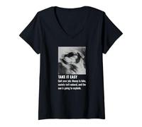 Womens Retro Existential Cosmic Nihilism V-Neck T-Shirt