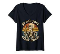 Womens Retro Go Ask Your Other Mom Humor Mother Lover V-Neck T-Shirt