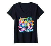 Women's Retro Grad Trip 2026 Class of 2026 Seniors Matching Graduate V-Neck T-Shirt