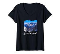 Women's Retro Innsbruck Souvenir Innsbruck Austria V-Neck T-Shirt