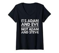 Womens Retro It's Adam and Eve not Adam and Steve V-Neck T-Shirt