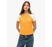Women's retro logo t-shirt Superdry Essential Orange M