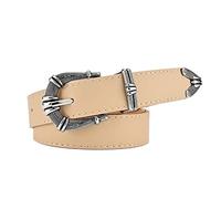 Women's retro needle buckle belt everything stylish belt Vulva Support Belt (Khaki, One Size)