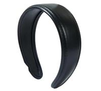 Women's Retro Pu Leather Wide-Edge Headband A Fashion Versatile Maillard Hair Accessory For Modern And Casual Looks