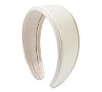 Women's Retro Pu Leather Wide-Edge Headband A Fashion Versatile Maillard Hair Accessory For Modern And Casual Looks