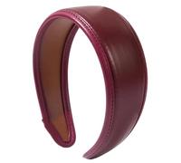 Women's Retro Pu Leather Wide-Edge Headband A Fashion Versatile Maillard Hair Accessory For Modern And Casual Looks