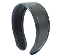 Women's Retro Pu Leather Wide-Edge Headband A Fashion Versatile Maillard Hair Accessory For Modern And Casual Looks