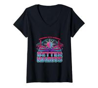 Women's Retro Self Improvement Obsessed Learning Better Habits V-Neck T-Shirt