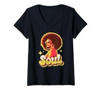 Women's Retro Soul 70s V-Neck T-Shirt