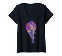 Womens Retro Vintage Cowgirl Leaning on Barn for Women V-Neck T-Shirt
