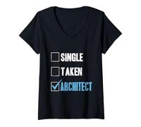 Womens Retro Vintage Current Status Architect Funny Designs Present V-Neck T-Shirt