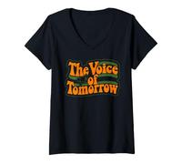 Women's Retro Voice of Tomorrow Graphic V-Neck T-Shirt